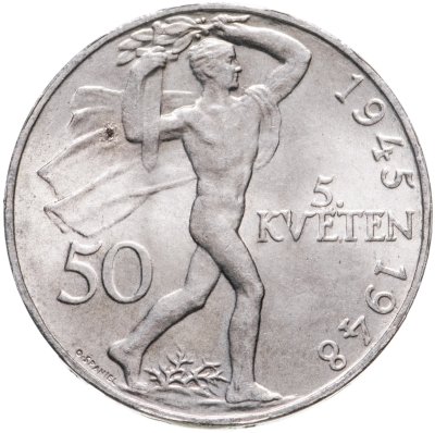 купить Чехословакия 50 крон (korun) 1948 "3 года Пражскому восстанию"