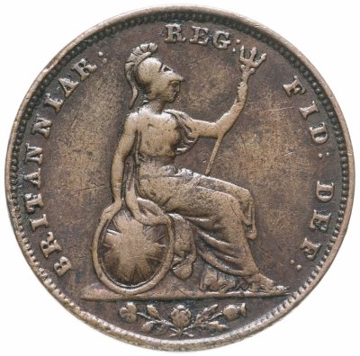 купить Великобритания 1 фартинг 1853