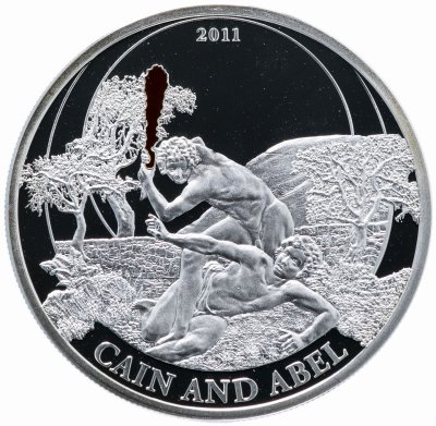 купить Палау 2 доллара 2011 "Библейские истории - Каин и Авель", в футляре с сертификатом