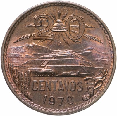 купить Мексика 20 сентаво (centavos) 1970