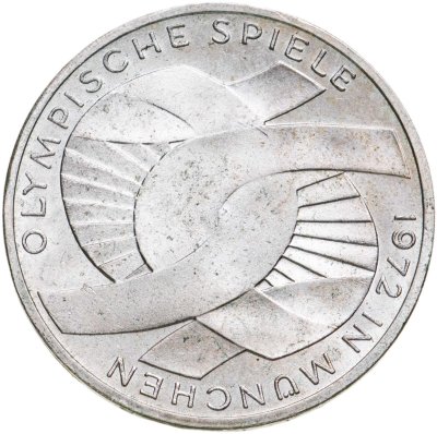 купить Германия 10 марок (mark) 1972 "XX летние Олимпийские Игры, Мюнхен 1972 - Узел"