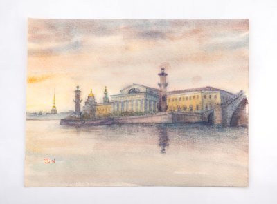 купить В.М. Баранов "Санкт-Петербург", бумага, акварель, Россия, 1994 г.