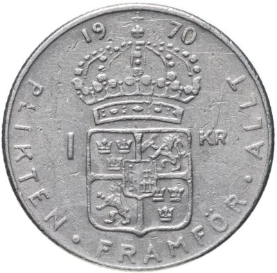 купить Швеция 1 крона 1970