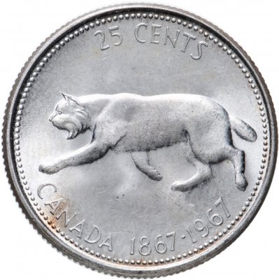 купить Канада 25 центов (квотер, cents) 1967 "100 лет Конфедерации Канада"