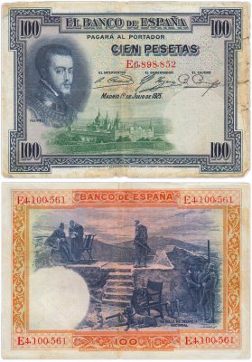 купить Испания 100 песет 1925 (Pick 62c)