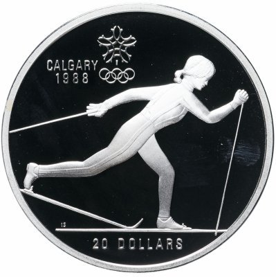 купить Канада 20 долларов 1986 "XV зимние Олимпийские игры в Калгари - Лыжный спорт"