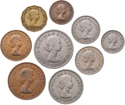 купить Великобритания набор монет 1953-1967 (9 штук) Елизавета II