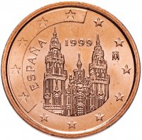 купить Испания 2 цента (cents) 1999
