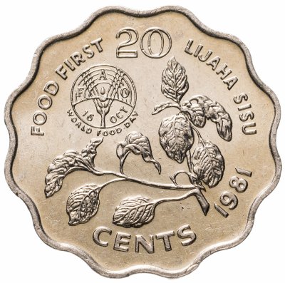 купить Свазиленд 20 центов (cents) 1981 ФАО - Еда прежде всего
