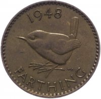 купить Великобритания 1 фартинг (farthing) 1937-1948 Георг VI с надписью IND IMP, случайная дата