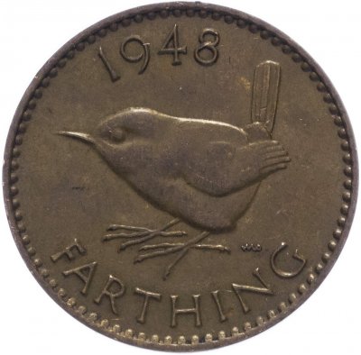 купить Великобритания 1 фартинг (farthing) 1937-1948 Георг VI с надписью IND IMP, случайная дата