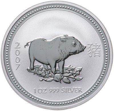 купить Австралия 1 доллар 2007 UNC "Восточный календарь. Год Свиньи - Лунар"