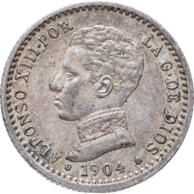 купить Испания 50 сентимо (centimos) 1904, 10 внутри звезд
