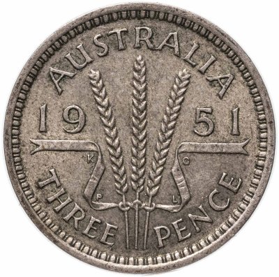 купить Австралия 3 пенса (pence) 1947-1952, случайный год