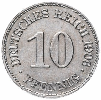 купить Германия, Германская Империя 10 пфеннигов 1906 E