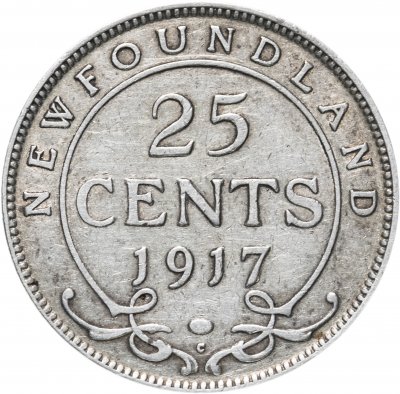 купить Ньюфаундленд 25 центов 1917