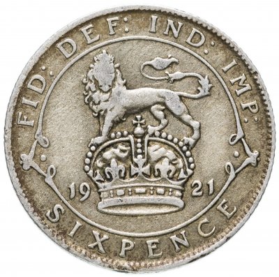купить Великобритания 6 пенсов (pence) 1921-1926, случайный год