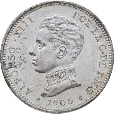 купить Испания 2 песеты (pesetas) 1905