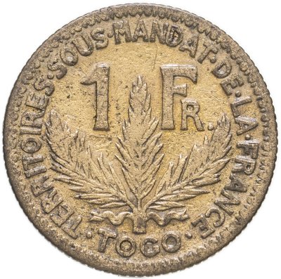 купить Того 1 франк (franks) 1924