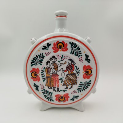 купить Штоф (бутыль), украшенная народным венгерским декором, фарфор, деколь, Hollohaza, Венгрия, 1980-2000 гг.