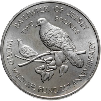 купить Джерси 2 фунта (pounds) 1987 25 лет Всемирному фонду дикой природы