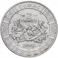 купить Центральная Африка (BEAC) 2 франка (francs) 2006