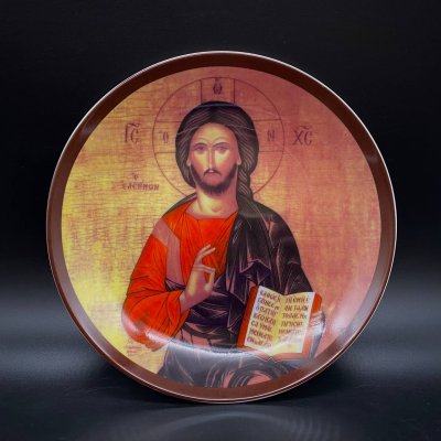 купить Тарелка настенная "Господь Вседержитель", фарфор, деколь, Россия, 2000-2010 гг.