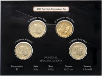 Купить Австралия 1 доллар 2010 набор из 4-х монет "Доллар 100 лет австралийскому монетному чеканке" в буклете