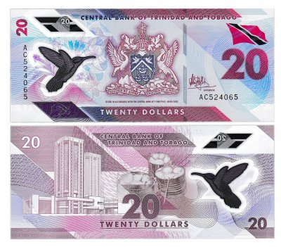 купить Тринидад и Тобаго 20 долларов 2020 (2021) (Pick new) Пластик