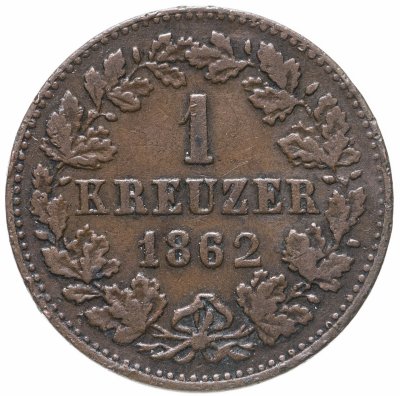 купить Германия, Нассау 1 крейцер 1862