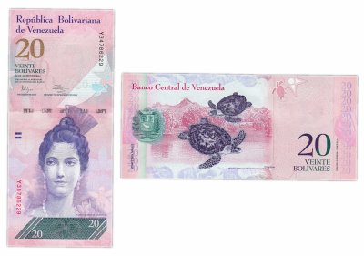 купить Венесуэла 20 боливаров 2014 (Pick 91g) 19.08.2014