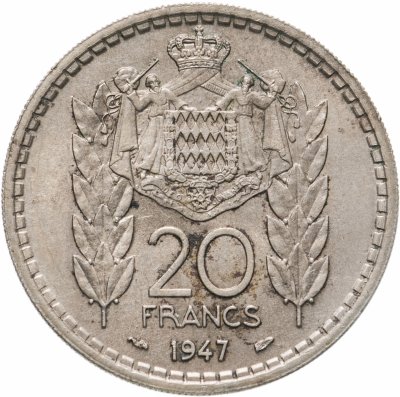купить Монако 20 франков (francs) 1947