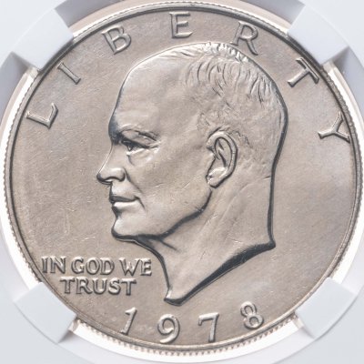 купить США 1 лунный доллар (dollar) 1978 "Дуайт Эйзенхауэр" в слабе ННР MS61