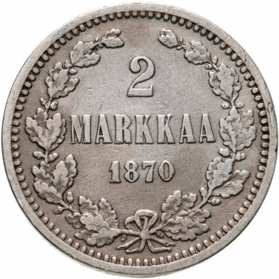 купить Финляндия 2 марки 1870 года "S"