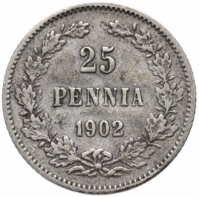 купить 25 пенни (pennia) 1902, монета для Финляндии