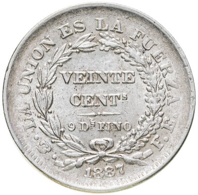 купить Боливия 20 сентаво (centavos) 1887