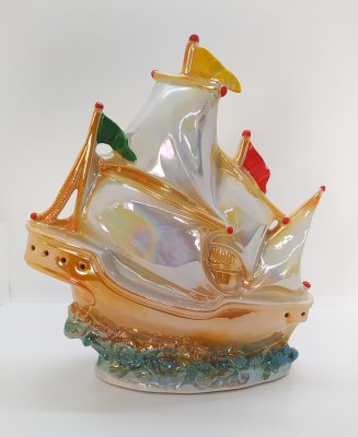 купить Ночник "Кораблик", фаянс, роспись, люстр, Германия, 1960-1980 гг.