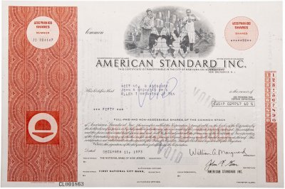 купить Акция США American Radiator & Standard Sanitary Corporation 1973 г.