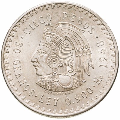 купить Мексика 5 песо (pesos) 1948