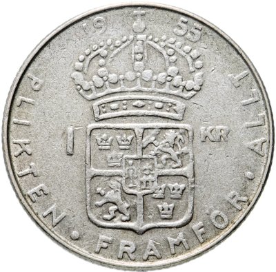 купить Швеция 1 крона (krona) 1955