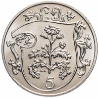 Купить Остров Мэн 5 пенсов (pence) 1984 "500 лет Геральдической палате "