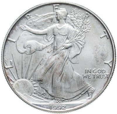 купить США 1 доллар (dollar) 1992 Американский серебряный орёл