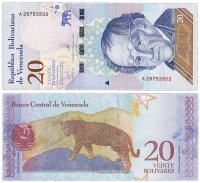 Купить Венесуэла 20 боливар 2018 (Pick**)