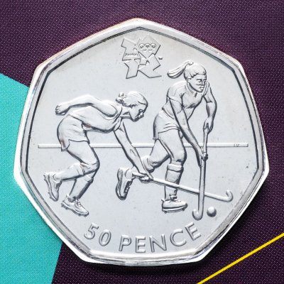 купить Великобритания 50 пенсов (pence) 2011 "XXX летние Олимпийские Игры, Лондон 2012 - Хоккей на траве"
