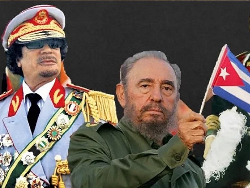 Каддафи и Кастро как главы авторитарных режимов