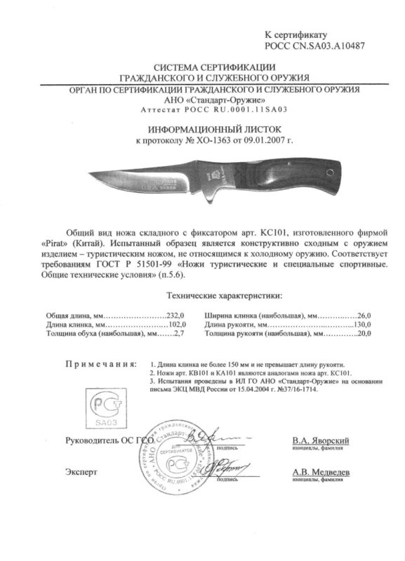 Pirat KC101 (KB101, KA101)