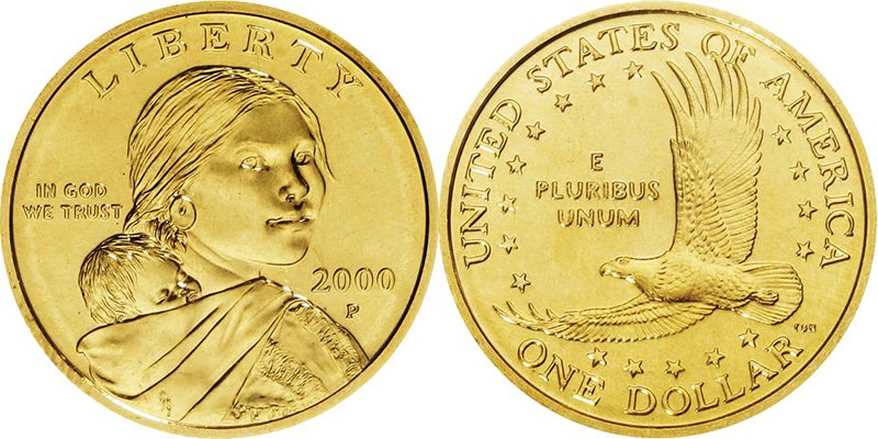 1 доллар Sacagawea 2000 P (Goodacre Presentation Finish)