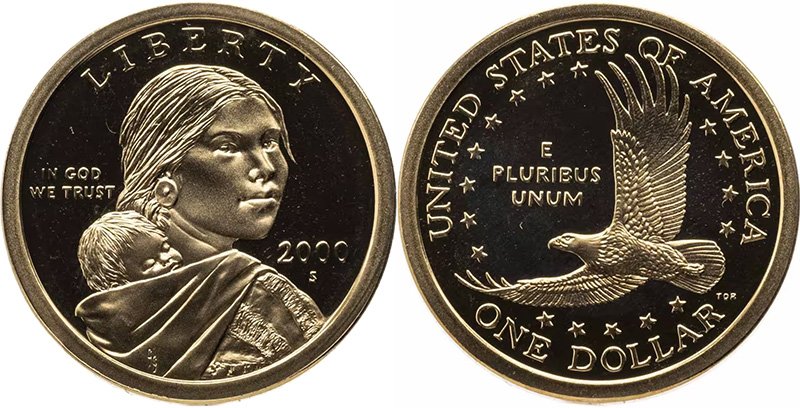 1 доллар Sacagawea 2000 S (Proof)