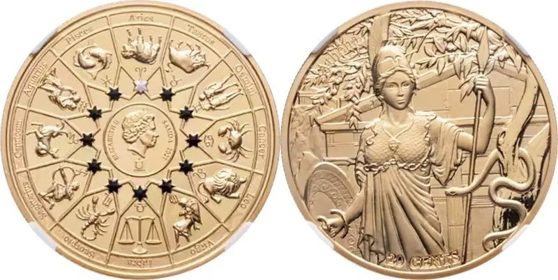 Афина Паллада в «зодиакальной» серии Самоа