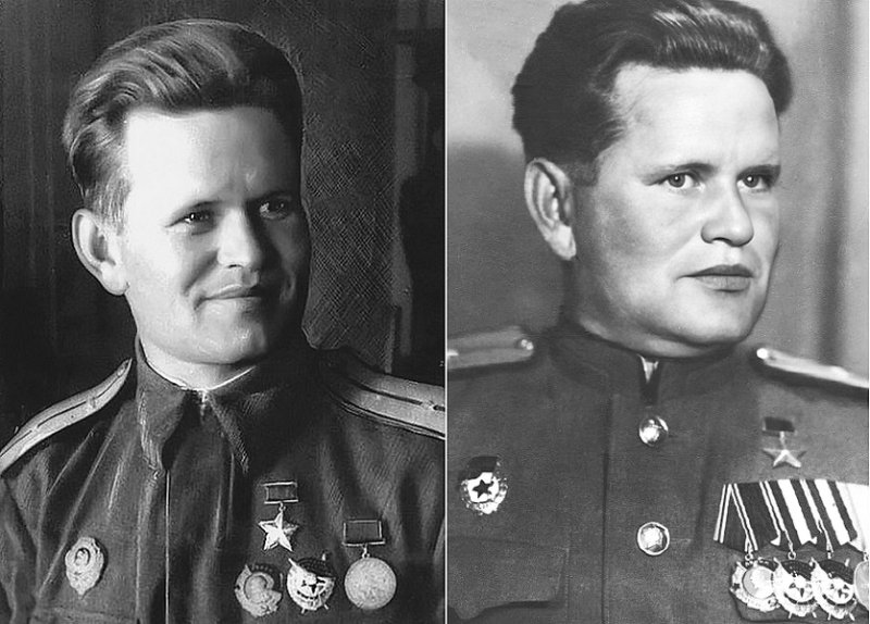Василий Зайцев в 1944 и 1943 гг.